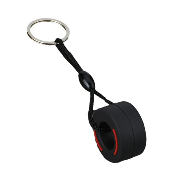 Mini Tire Keychain Soft Rubber | Realistic Tread, Multi-Color | Car Interior & Backpack Accessory