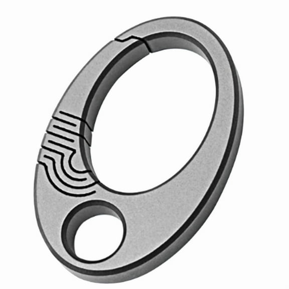Mini Titanium Alloy Buckle Small Oval Keychain Outdoor Tool