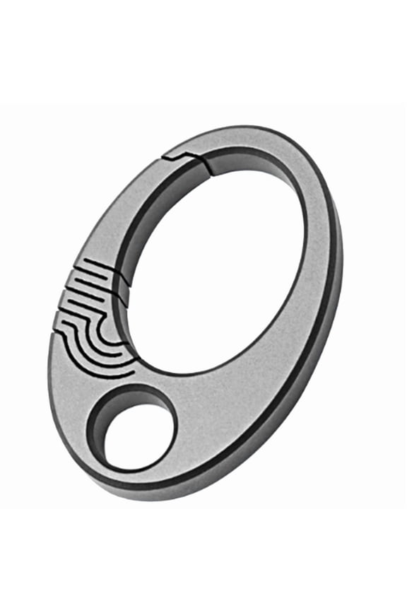 Mini Titanium Alloy Buckle Small Oval Keychain Outdoor Tool