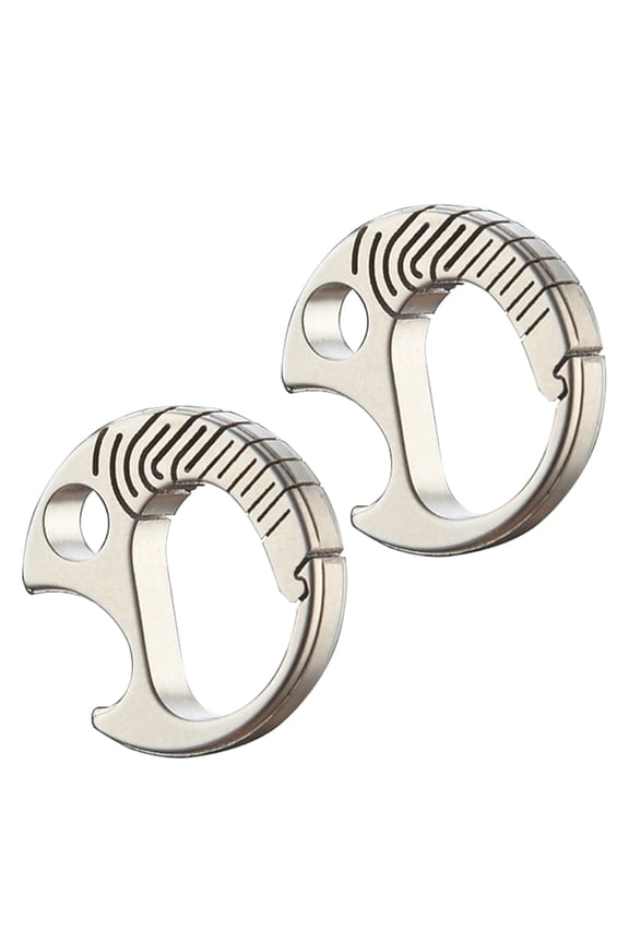 Mini Titanium Bottle Opener Keychain Backpack Lightweight Durable Titanium EDC Key Ring Clip Keyring Beer Bottle Opener