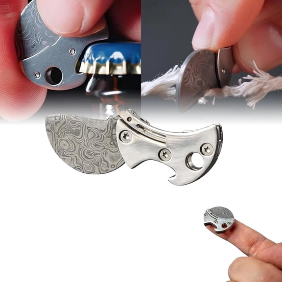 Mini Titanium Compact Bottle Opener- Ultra-Lightweight EDC Multi-Tool, Heavy Duty Portable Bottle Cap Remover, Tiny Pocket Tool for Camping, Hiking, Outdoor and Daily Use