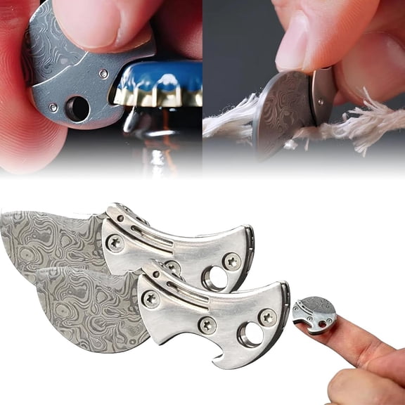 Mini Titanium Compact Bottle Opener- Ultra-Lightweight EDC Multi-Tool, Heavy Duty Portable Bottle Cap Remover, Tiny Pocket Tool for Camping, Hiking, Outdoor and Daily Use