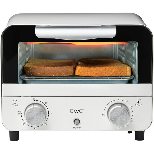 Mini Toaster Oven: 600W Power, Precision Timer, Auto Shutoff, and Culinary Delights Up To 450 Degrees, Cream