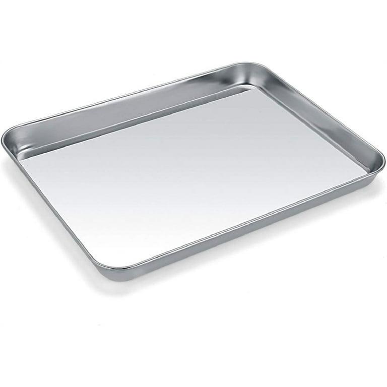 Toaster Oven Pan with Rack Set, Stainless Steel Broiler Pan with