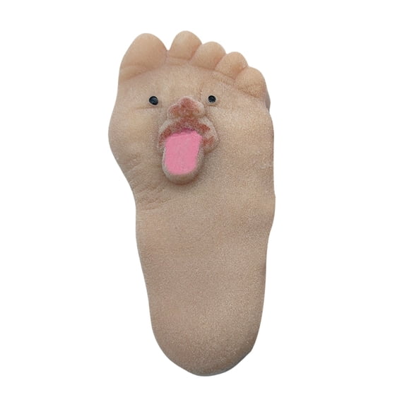 Mini Tongue-out Feet Object Funny Decompression Statue Soft Foot-shaped Stress ease Tool for Home Office Desktop Decoration Creative Novelty Gift for Adults, Flesh