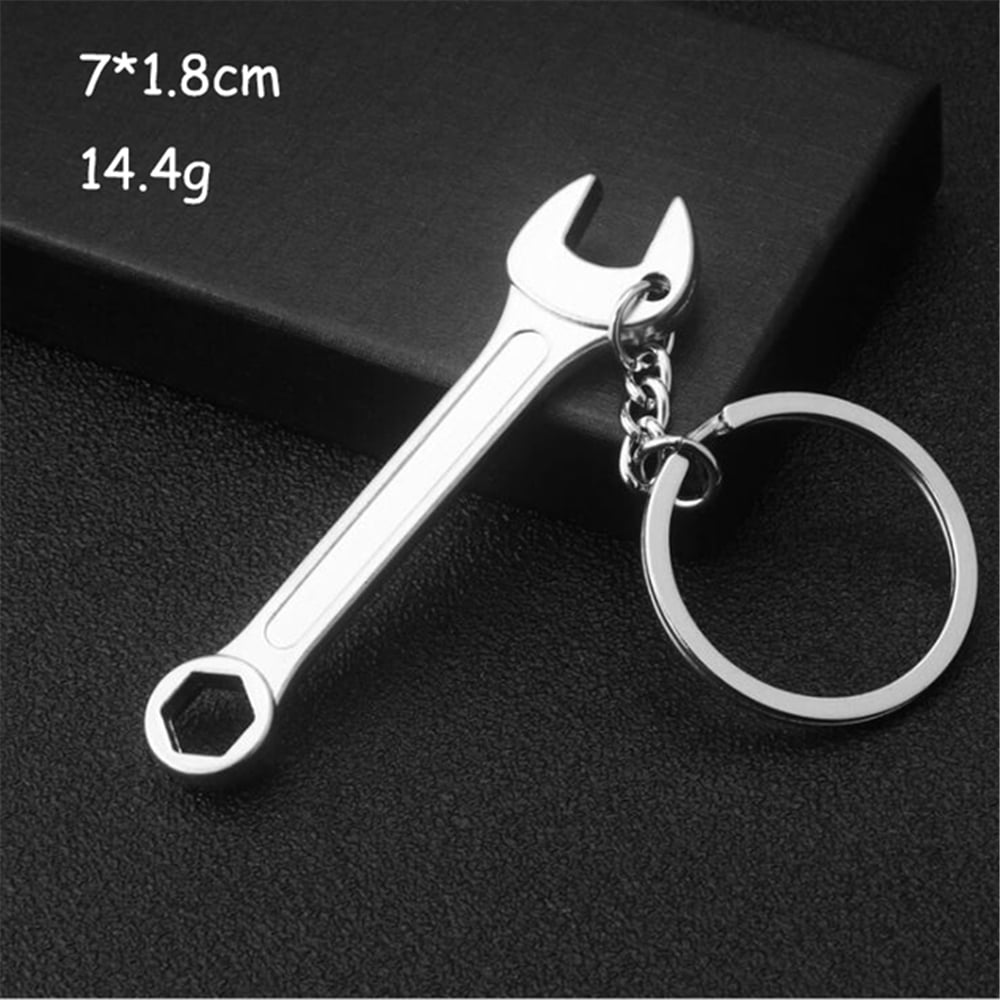 Mini Tools Wrench Keychain Creative Portable Ruler Hammer Keyrings