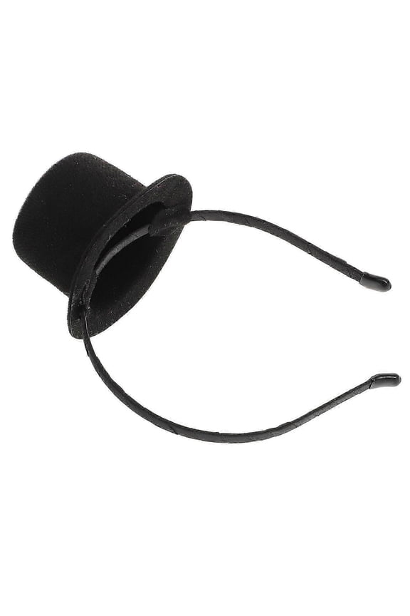Mini Top Hat Headband Costume Accessory For Wedding Carnival Cosplay Party Adults Black Unique Design 1Pcs