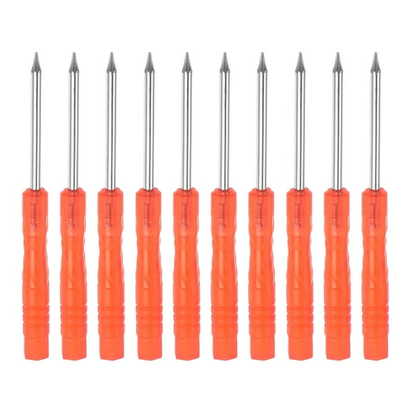 Mini Torx Screwdriver, T2 Star Head for Electronics Repair, 10 Pack (Red)