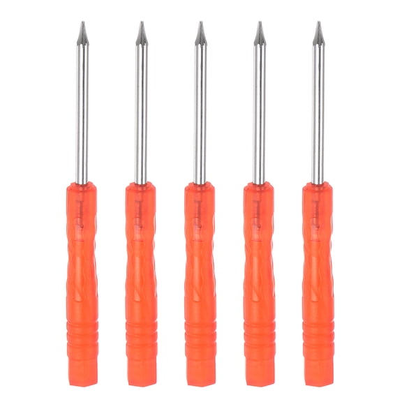 Mini Torx Screwdriver, T2 Star Head for Electronics Repair, 5 Pack (Red)