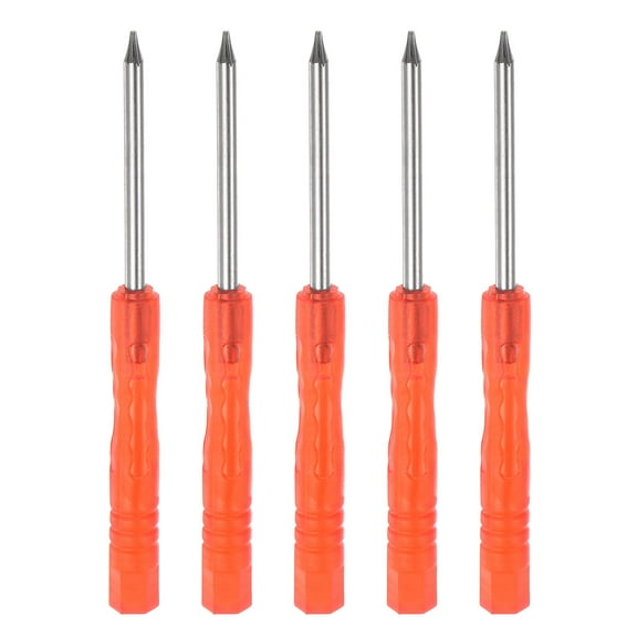 Mini Torx Screwdriver, T3 Star Head for Electronics Repair, 5 Pack (Red)