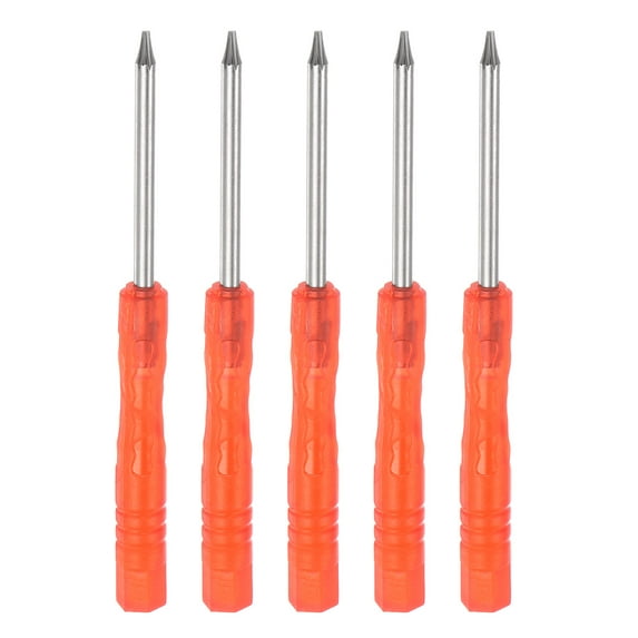 Mini Torx Screwdriver, T4 Star Head for Electronics Repair, 5 Pack (Red)