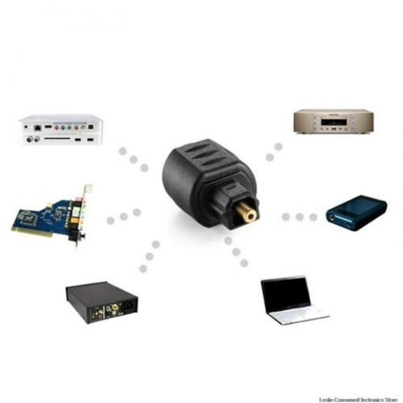 Mini Toslink Optical 3.5 mm Female Jack to Toslink Optical Audio Adapter