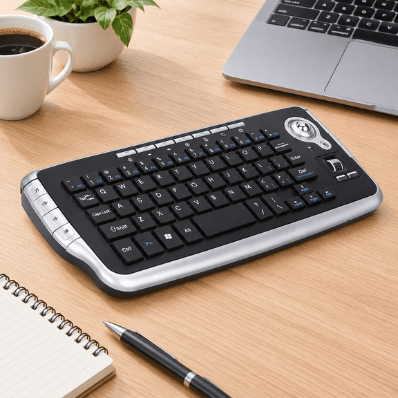 Mini Trackball Air Mouse Scroll Wheel Function 2.4g Wireless With Keyboartdbo For Lapotp Pc Tv Remote Controller Htpc