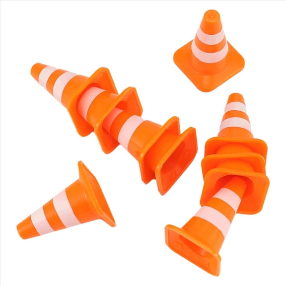 Mini Traffic Cones 10Pcs Miniature Road Cones Construction Cones Kids Traffic Cones Traffic Signs Toys