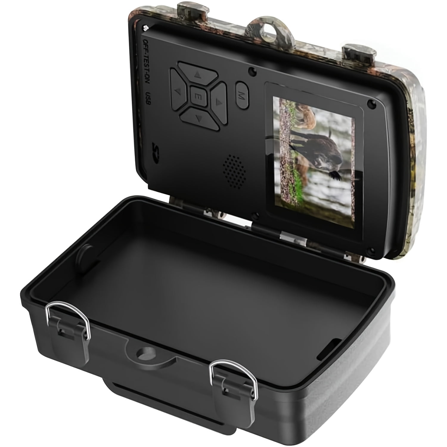 Mini Trail Camera 16MP 1080P, Night Vision Game Camera with IP66 Waterproof, Camouflage Wildlife Monitoring for Outdoor & Home Security, Great Gift