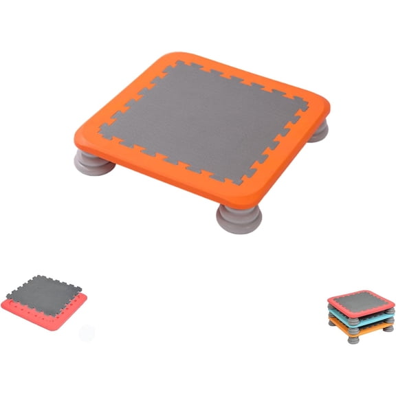 Mini Trampoline Board Bounce Square, 25 Inch Tiny Rebounder Board Trampoline for Kids, with Non-Slip Base, Boost Focus, for Boys & Girls, Max Loaded 180 Lbs