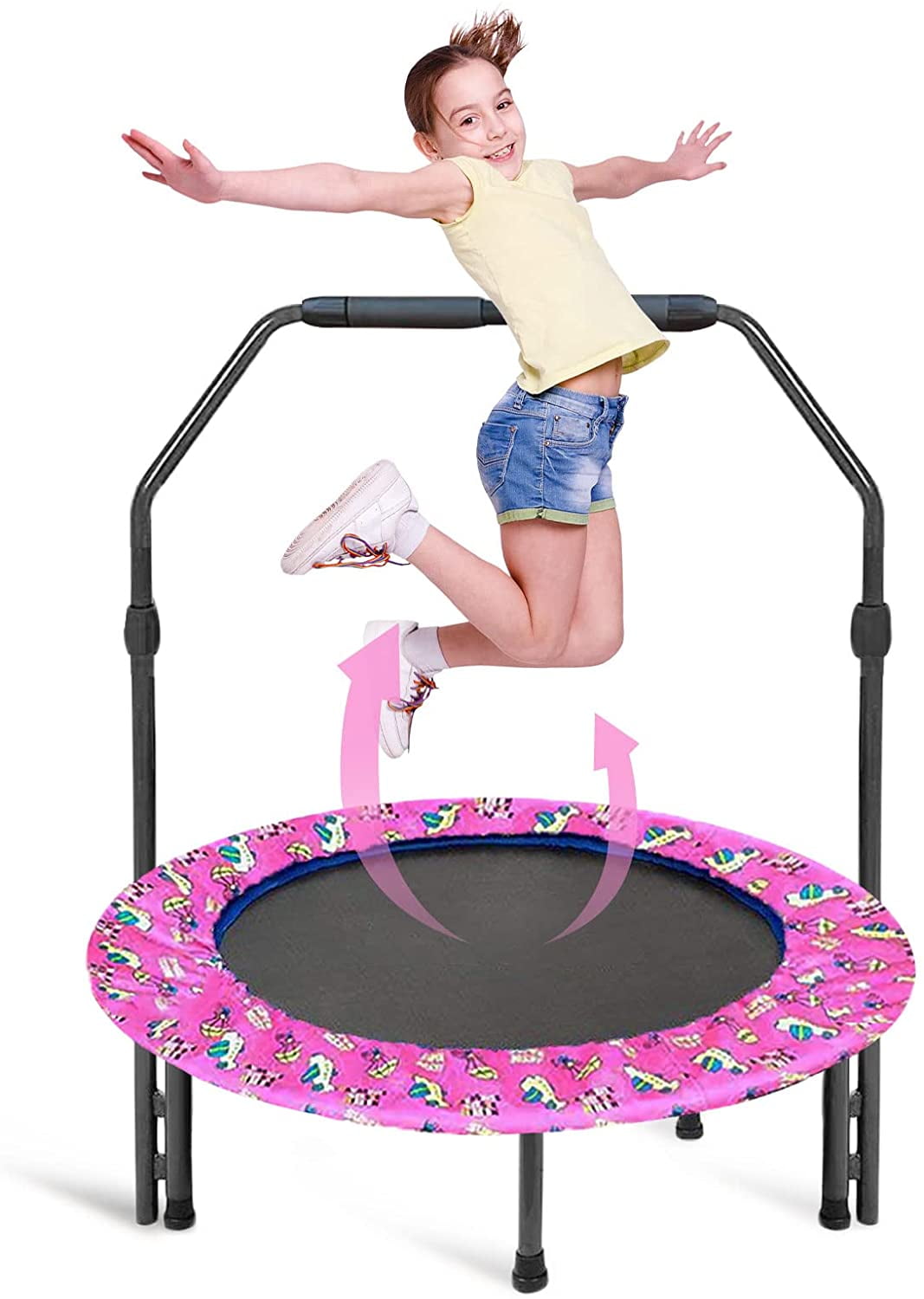 Pink baby trampoline cheap