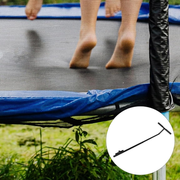 Mini Trampoline Single Handlebar Metal Accessory for Fitness Easy to Install Replacement Handle for Adults Indoor Outdoor