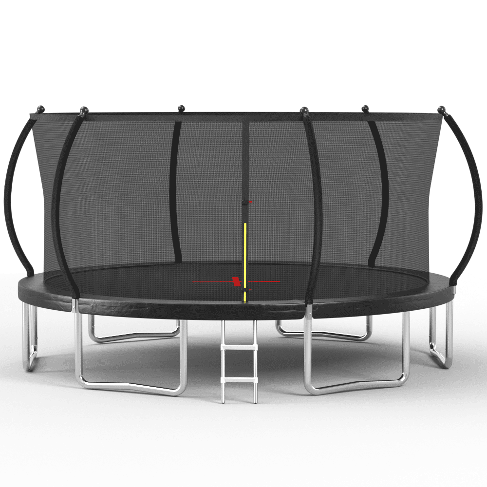 Mini Trampoline, YC 16FT trampoline Pumpkin-Srandard- Black, Black Trampoline For Kids,Steel Fitness Trampoline, Fitness & Sports Fitness Trampolines