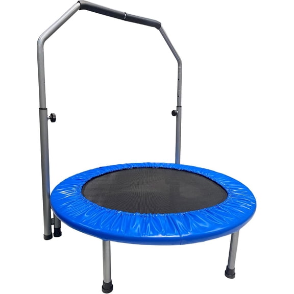 Mini Trampoline with Handlebar - 36" Trampoline w/Adjustable handrail Height
