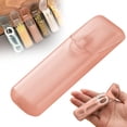 thumbnail image 1 of Mini Transparent Pink Toothpick Holder – 8.4x2.5cm Portable Storage Case for Floss, Needles & Small Essentials (Plastic), 1 of 9