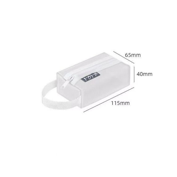 Mini Transparent Portable Cosmetic Bag Cosmetic Organizer Bags Zipper Bag Lipstick Bags WHITE 1
