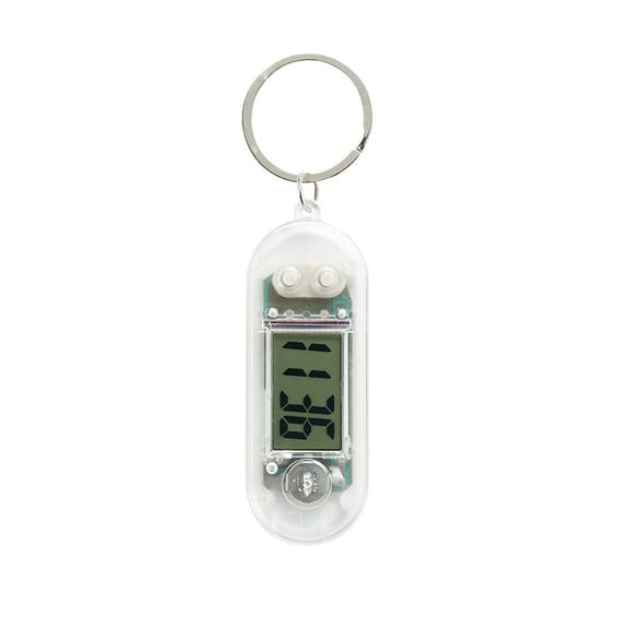 Mini Transparent Tech-Style Keychain Digital Clock, Real-Time Time Display With Silent Design, Student Exam Study Room Classroom Timing Tool For Portable Convenience