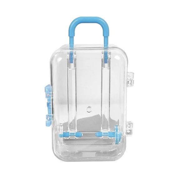 Mini Transparent Trolley Case-Creative Storage Box for Jewelry Candy, Kid Toys Gift