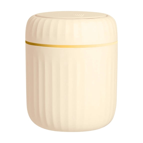 Mini Trash Can,Desktop Waste Bin,Small Recycling Can,2.2L 0.58 Gallon Mini Desktop Trash Can with Sealed Lid,Compact Cute Portable Waste Container Suitable for Office,Bathroom,Yellow