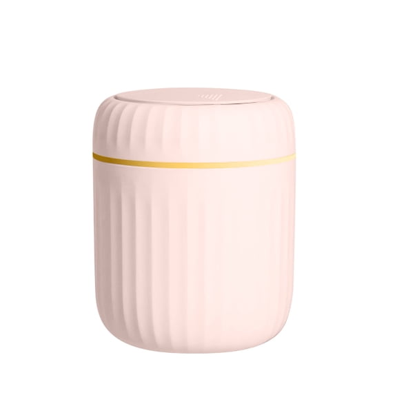 Mini Trash Can with Lid, Desktop Small Recycling Cute Trash Can, 2.2L/0.58 Gallon Suitable for Office Bathroom, Kitchen, Living Room, Bedroom, Pink Mohdy