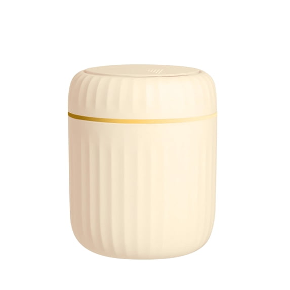 Mini Trash Can with Lid, Desktop Small Recycling Cute Trash Can, 2.2L/0.58 Gallon Suitable for Office Bathroom, Kitchen, Living Room, Bedroom, Yellow Mohdy