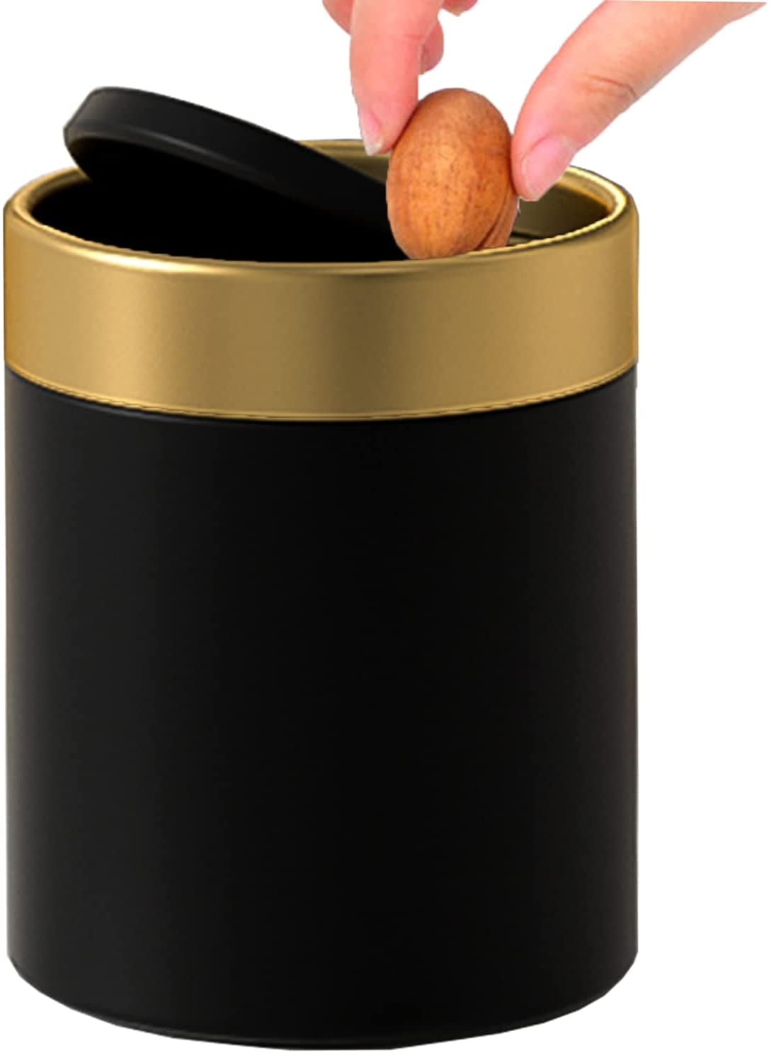 Mini Trash Can with Lid, Metal Small Tiny Mini Trash Bin Can, Mini ...