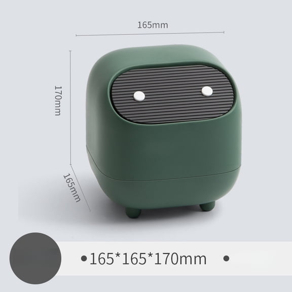 Mini Trash Can with Lid - Removable Small Garbage Can, Tiny Plastic Trash Bin, Pop Up Countertop Wastebasket, Counter Garbage Lint Bin for Bathroom,Office,Kitchen,Desk,Coffee Table