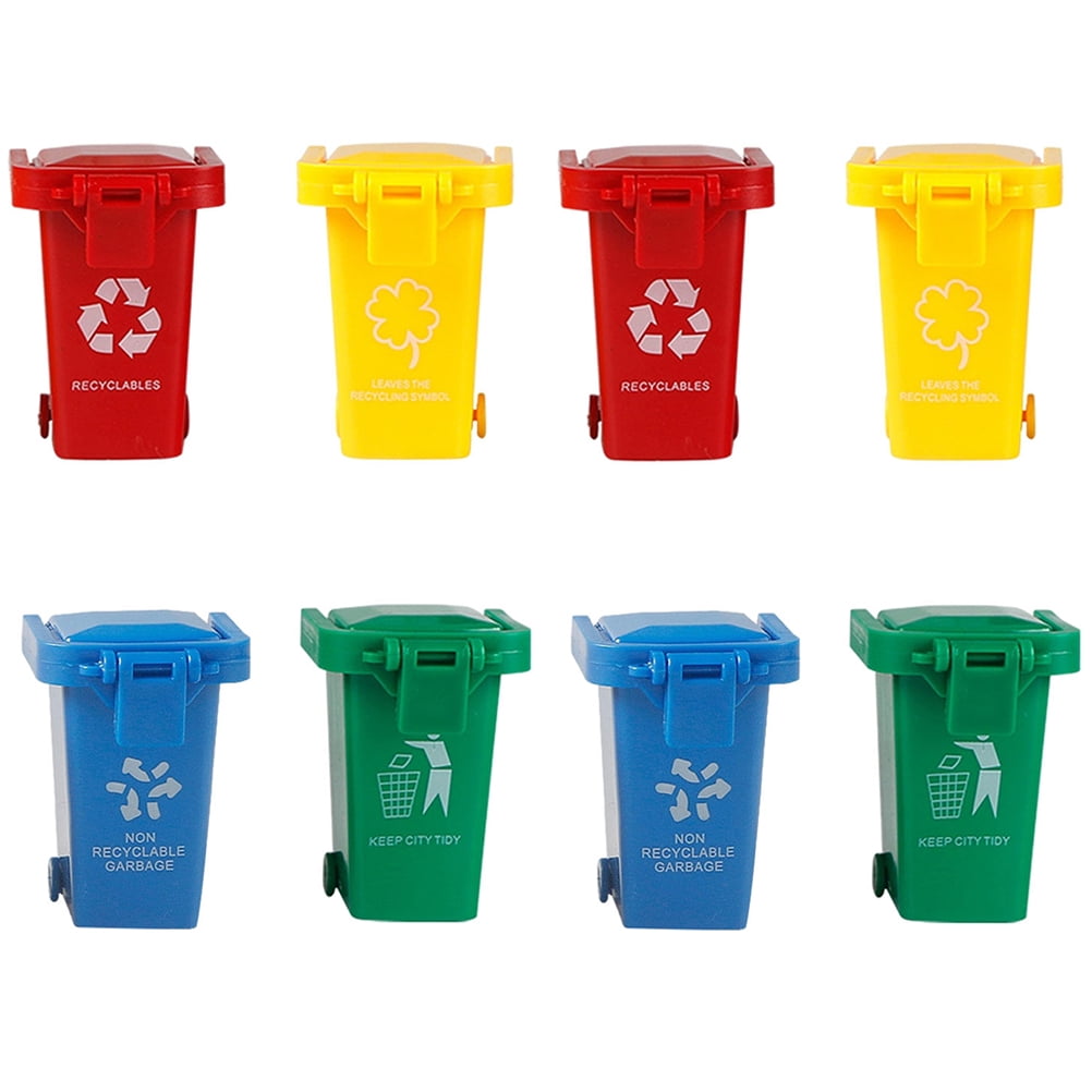 Mini Trash Can Recycle Bin Office Desk Garbage Bins Litter Boxes Kid Toy Child Small Puzzle