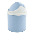 thumbnail image 1 of Mini Trash Can Small Garbage Can, Tiny Plastic Trash Bin, Countertop Wastebasket, Counter Garbage Lint Bin For Desk, Office, Bathroom, Kitchen - Blue, 1 of 5