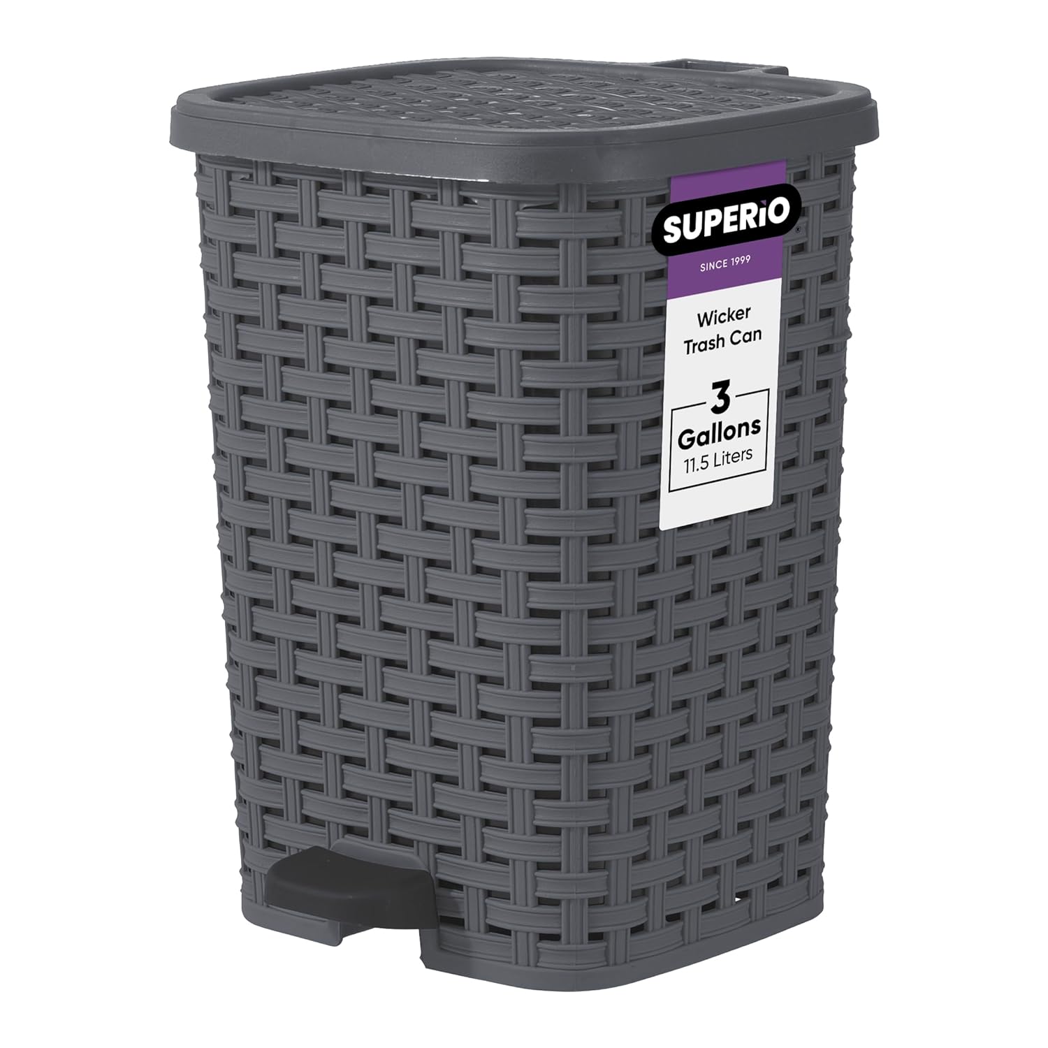 Mini Trash Can With Foot Pedal Small Outdoor Garbage Can With Lid, 3