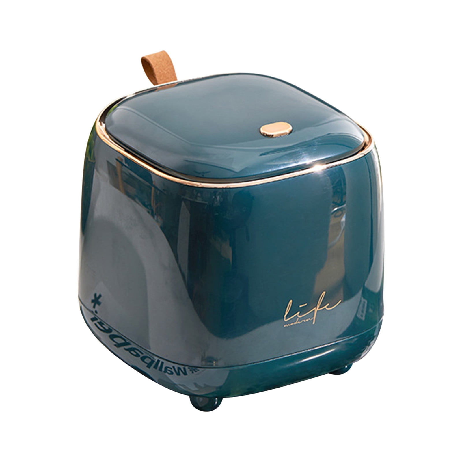 Mini Trash Can With Lid Removable Small Garbage Can,Plastic Trash Bin