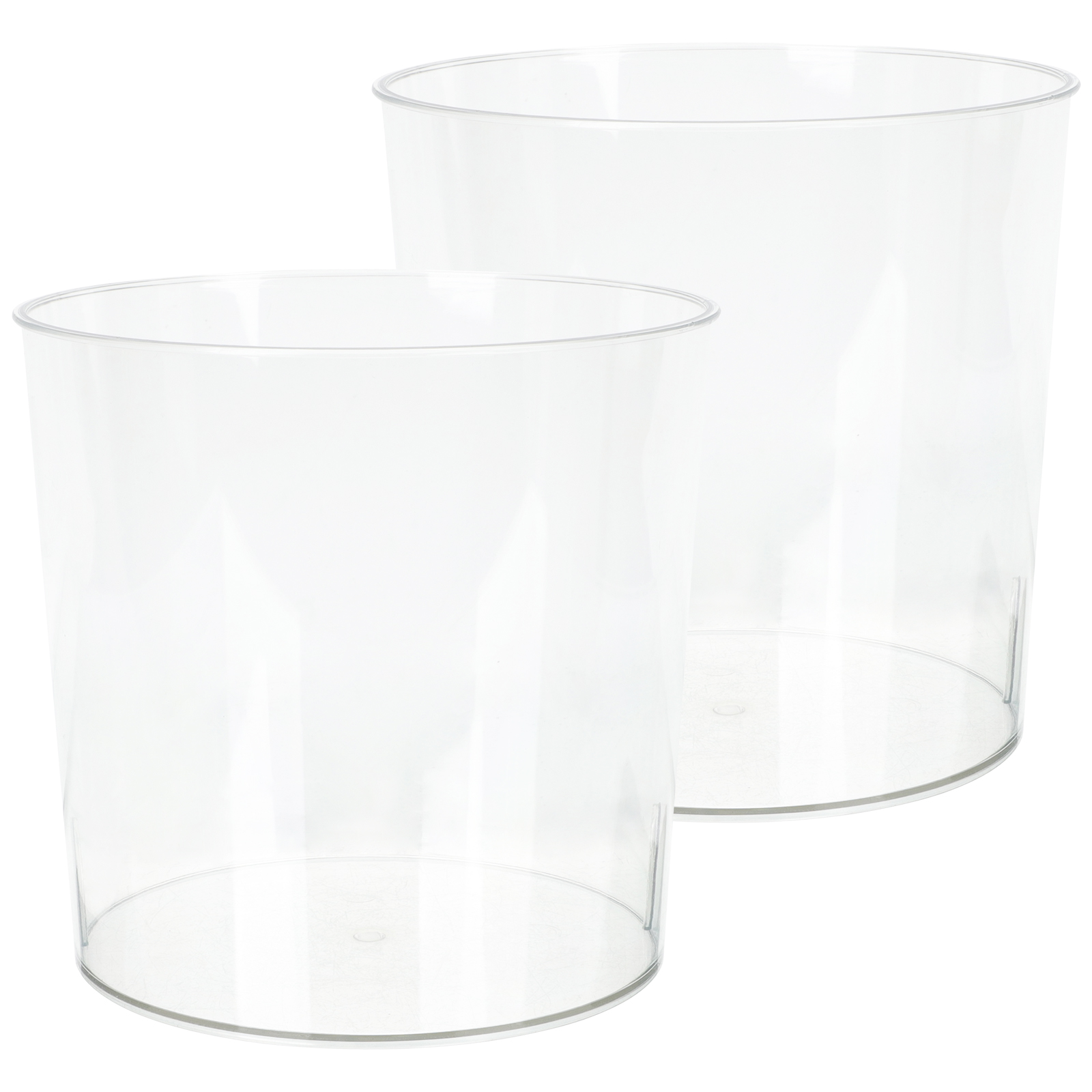 Mini Trash Can for Desk Clear Wastebasket with Lid Acrylic Student