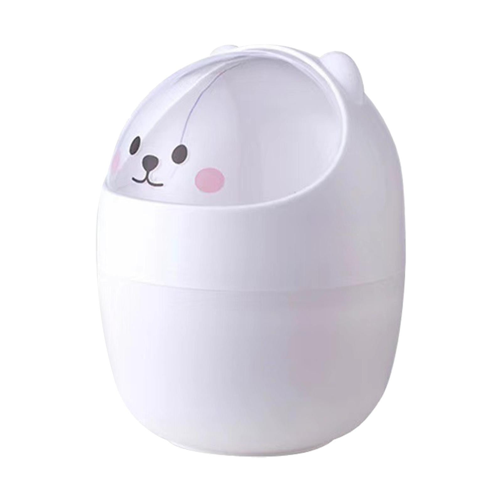Mini Trash Can with Lid Cute Versatile Kitchen Rubbish Bin Countertop