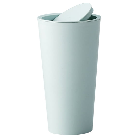 Mini Trash Can with Lid , Modern Wastebasket Mini Waste Bin with Swing Lid Plastic Garbage Can for Kitchen, Office, Desktops, Car