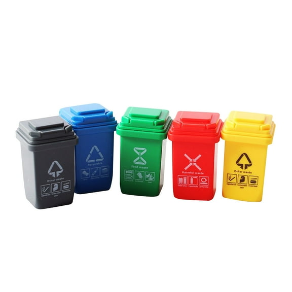Mini Trash & Recycle Mini Recycling for Desk Plastic Multifunctional Storage