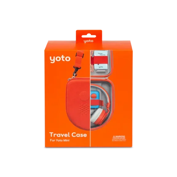 Yoto Mini Travel Case Kids Accessory, Protective Hard-Shell Carrier with Adjustable Shoulder Strap, Holds Mini, Headphones and Up to 30 Audiobook Cards for Use with Yoto Player