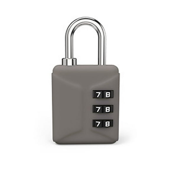Mini Travel Combination Lock Dormitory Cabinet  Lock Password Lock Luggage Padlock Backpack Zipper Lock GREY