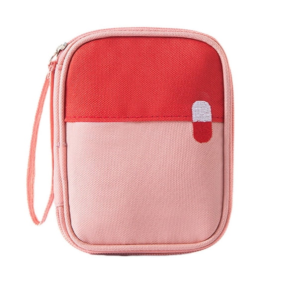 Mini Travel First Aid Kit Pink, Portable Compact Emergency Survival Kit for Outdoor Camping Hiking Home Car