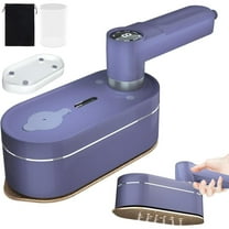 Mini Travel Iron with Steam, 2 In 1 Dry and Wet Mini Steam Iron for Clothes, Ceramic Coated Soleplate, 180? Rotatable Fast Heat-Up Small Iron for Home and Travel