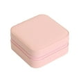 thumbnail image 1 of Mini Travel Jewellery Box Organizer Jewelry Box Display Storage Case Small Portable for Rings Earrings Necklace Bracelets Earrings Rings Gift for Girls Women Faux Leather, 1 of 8
