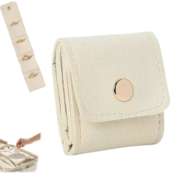 Mini Travel Jewelry Bag – Auxiliaryn Portable Jewelry Organizer & Storage |，Tinycious Foldable Travel Case with Secure Buckle