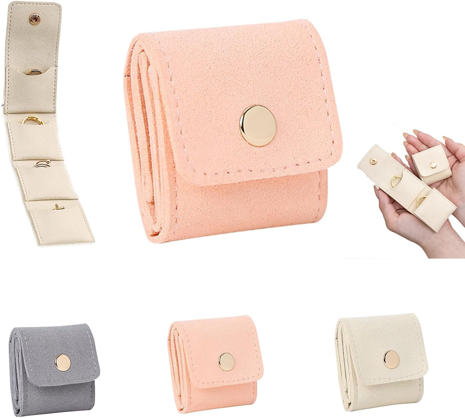 Mini Travel Jewelry Bag, Portable Velvet Jewelry Pouches, Small ...