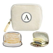 Mini Travel Jewelry Case,Gifts for Women,Soft Travel Jewelry Organizer Pouch Wallet Bags with Zipper, Bracelet Rings Earring Storage Bag