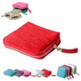 thumbnail image 1 of Mini Travel Jewelry Case - Portable Five Compartments Jewelry Bag Zipper with Tassel, Velvet Organizer Pouch for Rings Necklaces Bracelets Earrings 13.5*12CM Red, 1 of 6